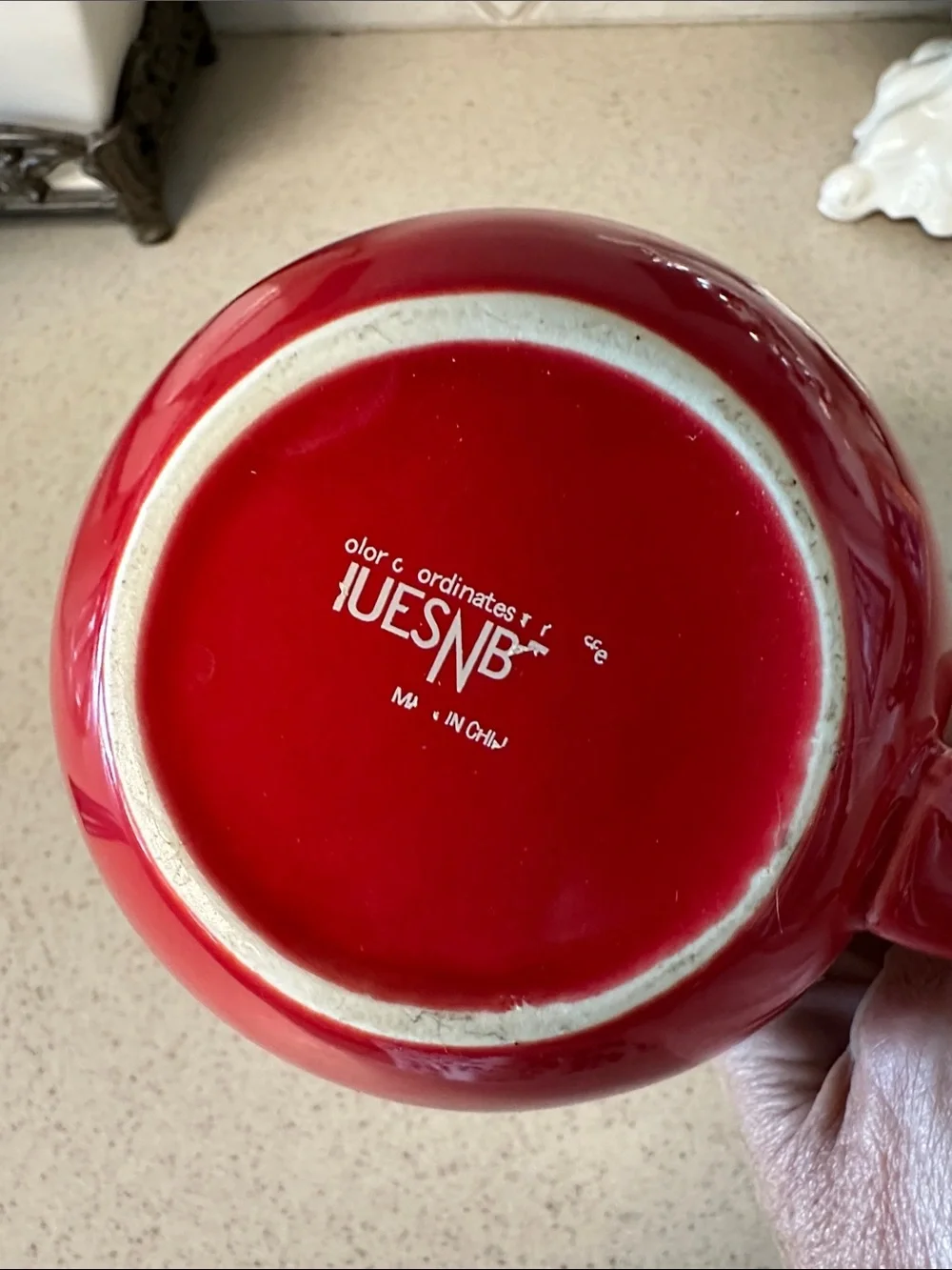 Red Ceramic Creamer Pot with Stainless Steel Lid